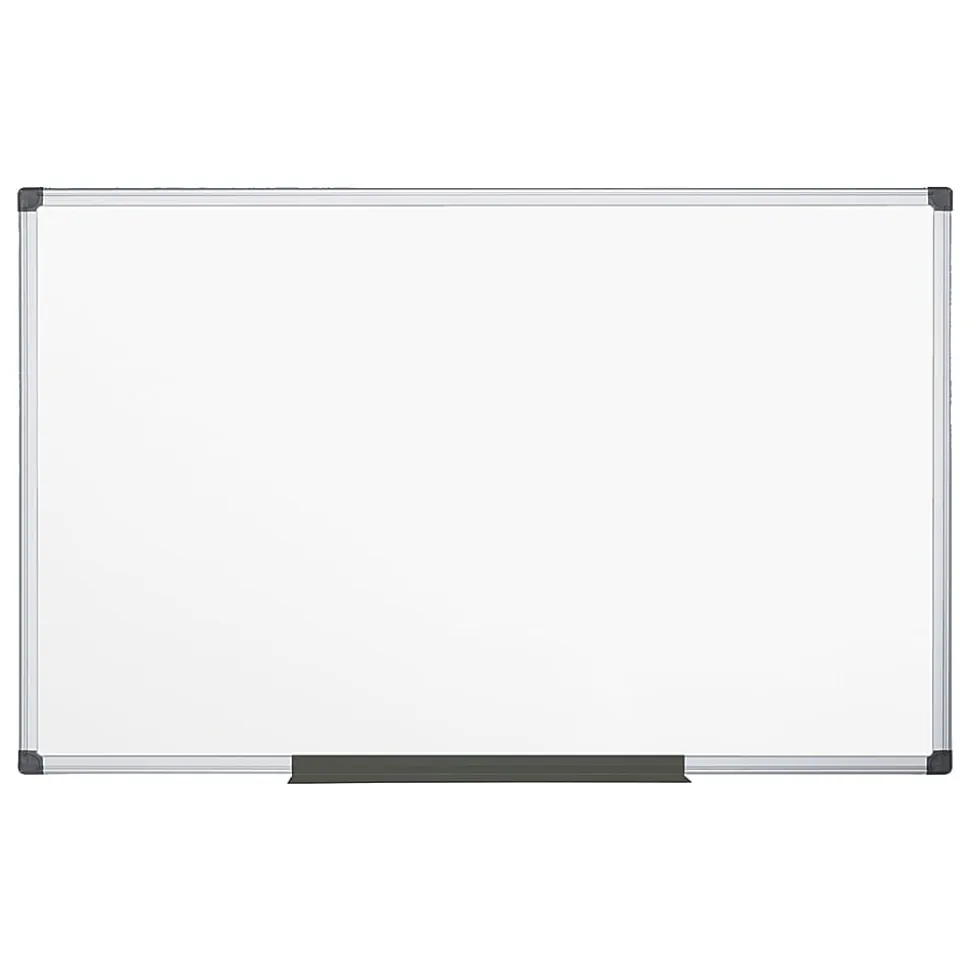 MasterVision® Maya Platinum Pure Magnetic Dry-Erase Whiteboard, 48" x 72", Aluminum Frame With Silver Finish