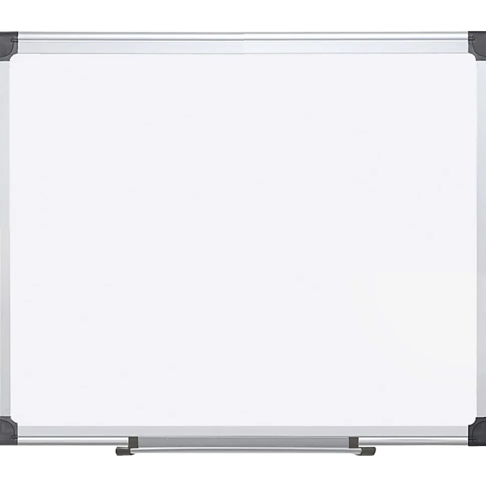 MasterVision® Maya Platinum Pure Magnetic Dry-Erase Whiteboard, 36" x 24", Aluminum Frame With Silver Finish