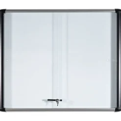 MasterVision® Platinum Pure Magnetic Dry-Erase Enclosed Whiteboard, Sliding Door, 36