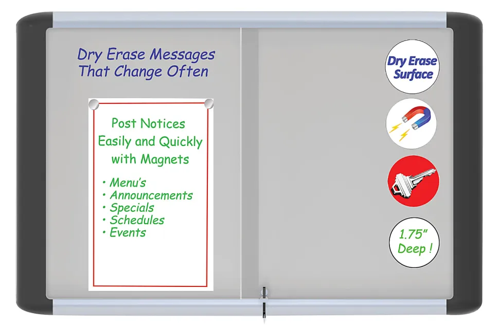 MasterVision® Platinum Pure Magnetic Dry-Erase Enclosed Whiteboard, 48" x 72", Aluminum Frame With Silver Finish