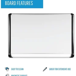 MasterVision® Porcelain Dry-Erase Whiteboard, 48