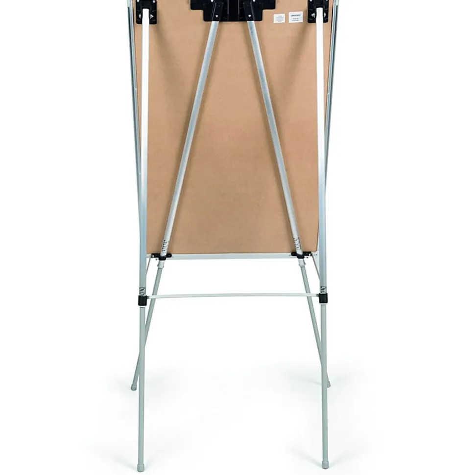 MasterVision Quadpod Presentation Easel - 28" (2.3 ft)x 40.5" (3.4 ft) - White Surface - Gray Aluminum Frame - Rectangle - Floor Standing, Tabletop