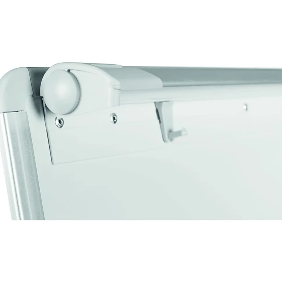 MasterVision Quadpod Presentation Easel - 28" (2.3 ft)x 40.5" (3.4 ft) - White Surface - Gray Aluminum Frame - Rectangle - Floor Standing, Tabletop