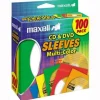 Maxell® CD/DVD Sleeves, Assorted Colors, Pack Of 100