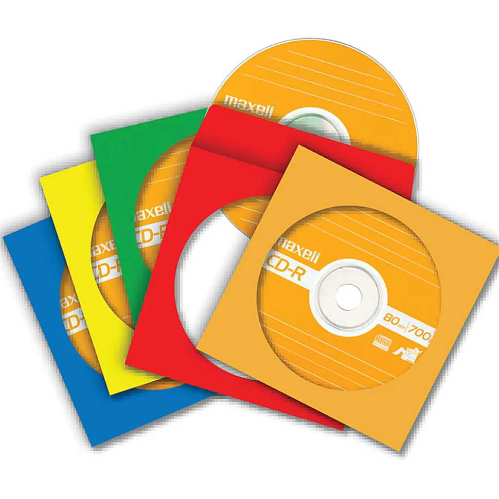 Maxell CD-401 Multi-Color CD & DVD Sleeve