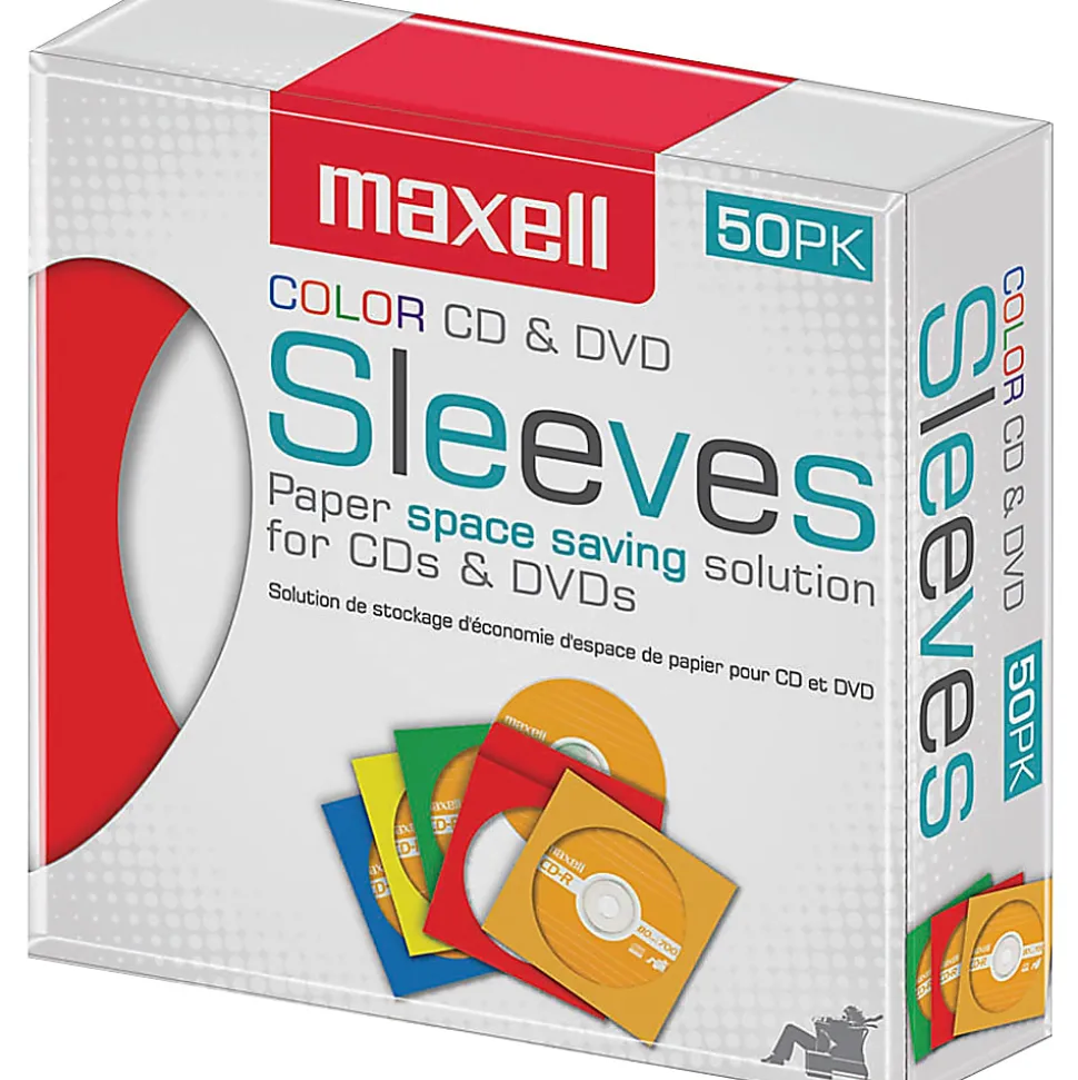 Maxell CD-401 Multi-Color CD & DVD Sleeve