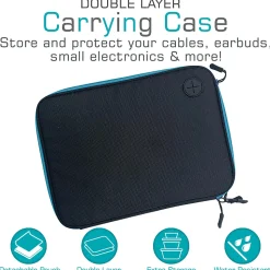 Maxell® Double-Layer Charging Case, Blue, 199508