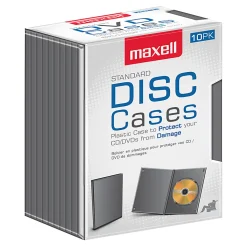 Maxell® DVD Video Cases, Standard, Black, Pack Of 10