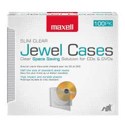 Maxell® Slim Jewel Cases, Clear, Pack Of 100