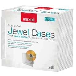 Maxell® Slim Jewel Cases, Clear, Pack Of 100
