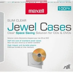 Maxell® Slim Jewel Cases, Clear, Pack Of 100