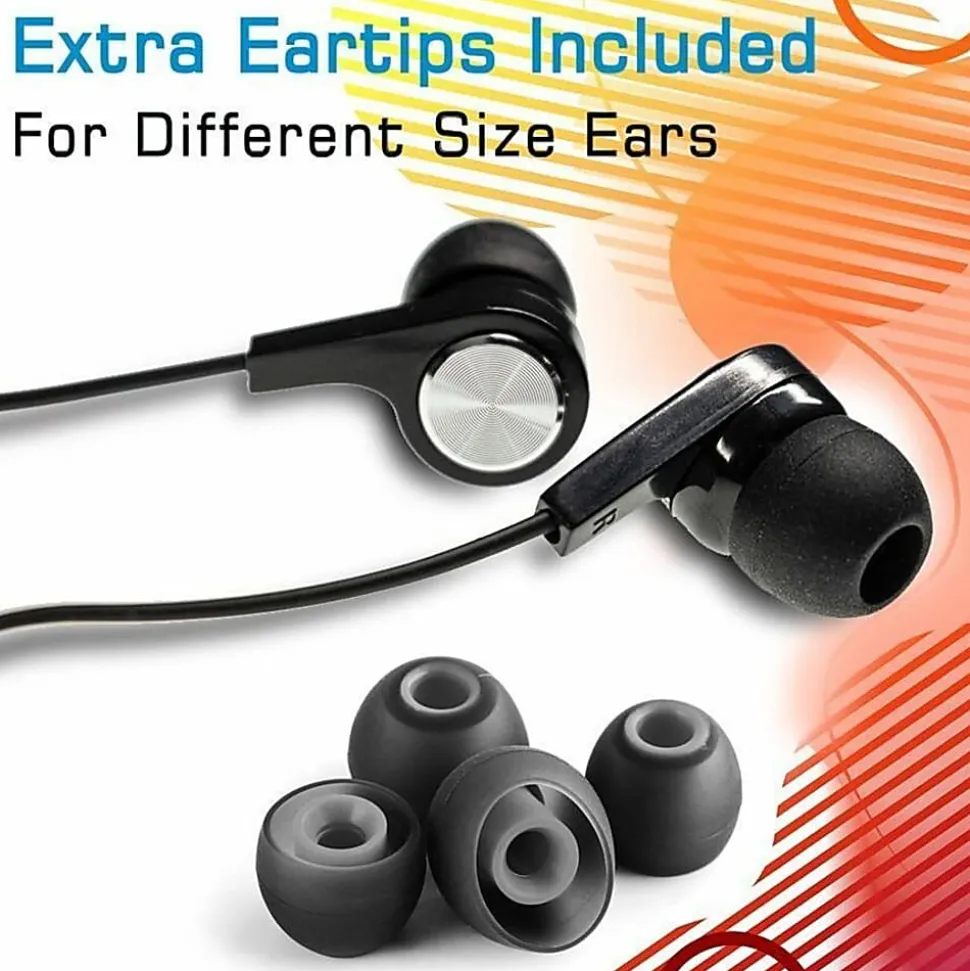 Maxell Sync Up Type C Earbuds - Stereo - USB Type C - Wired - Earbud - Binaural - In-ear - 4 ft Cable - Black