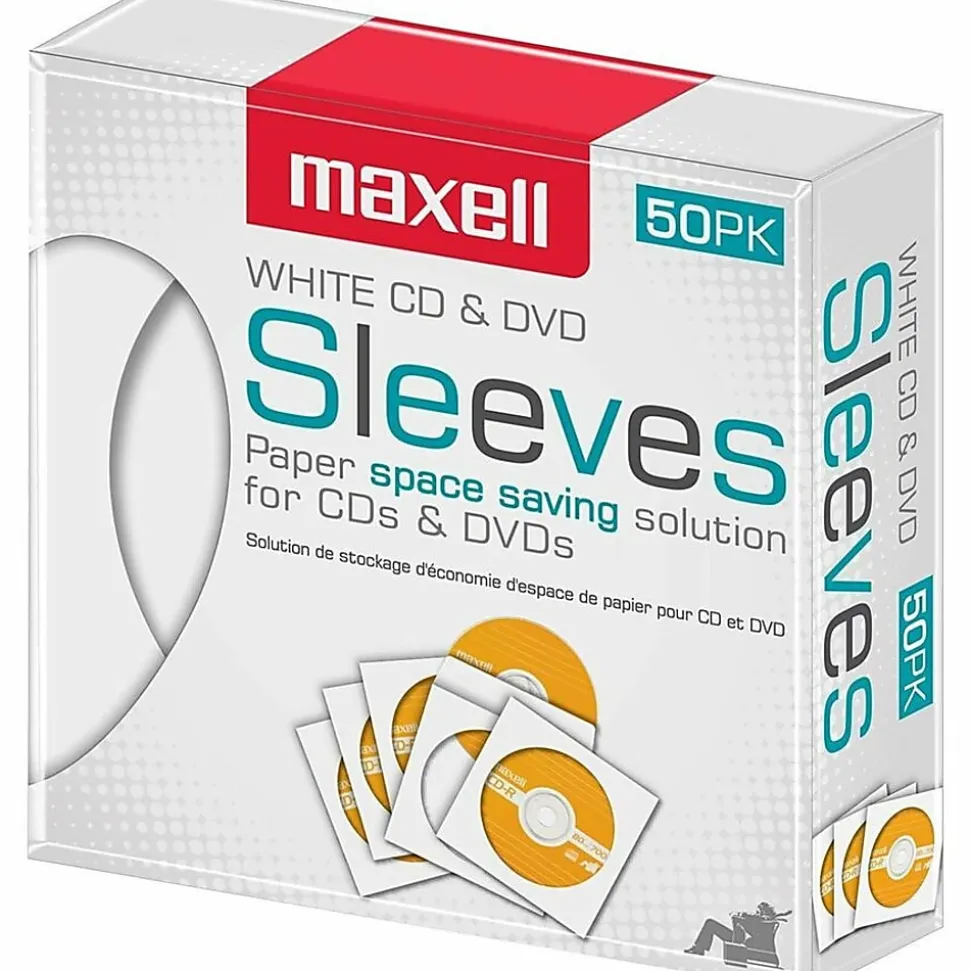 Maxell White CD / DVD Sleeves