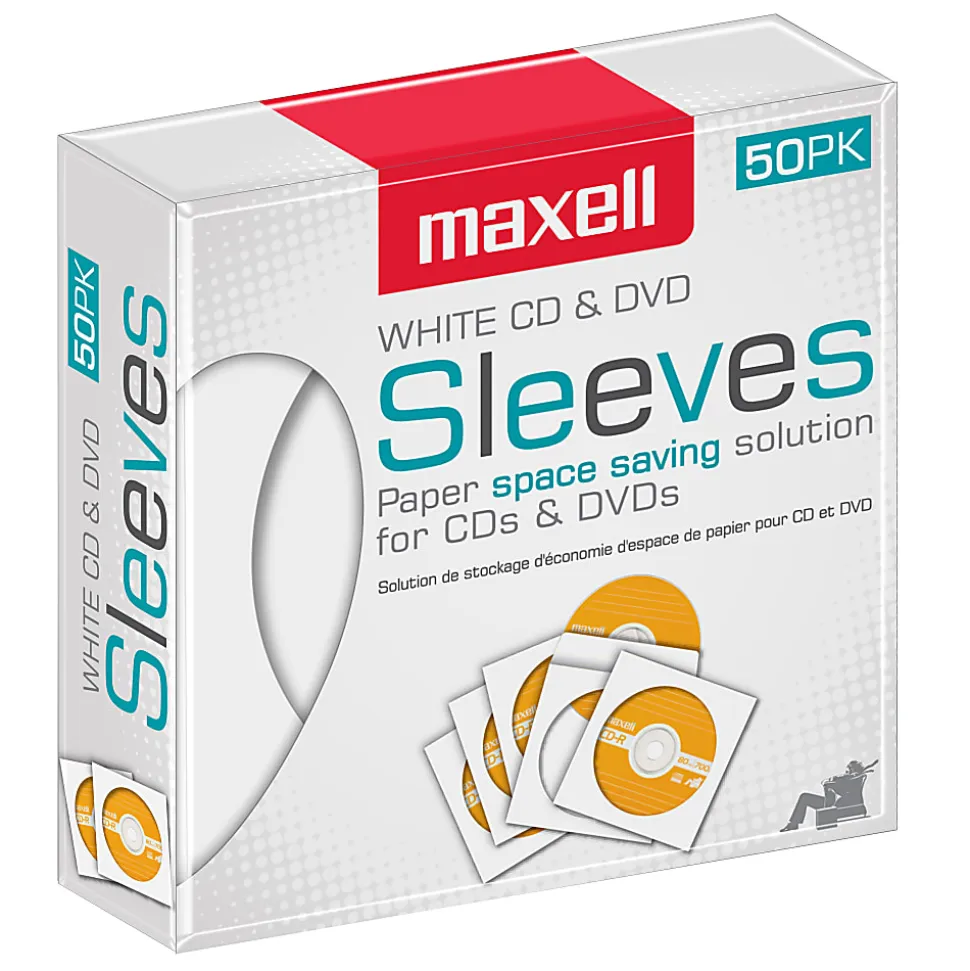 Maxell White CD / DVD Sleeves