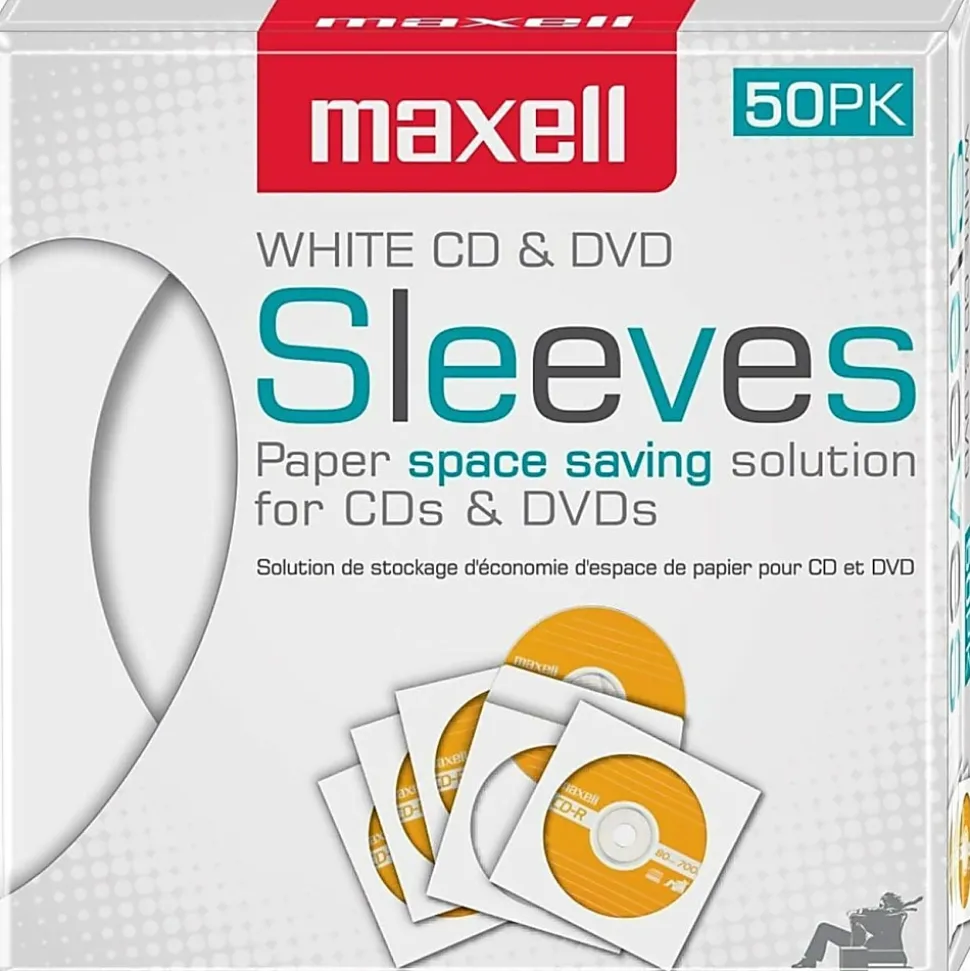 Maxell White CD / DVD Sleeves