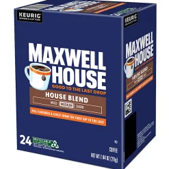 Maxwell House House Blend Coffee Keurig Single Serve K-Cup Pods, 24 Pods Per Pack, Case Of 4 Packs