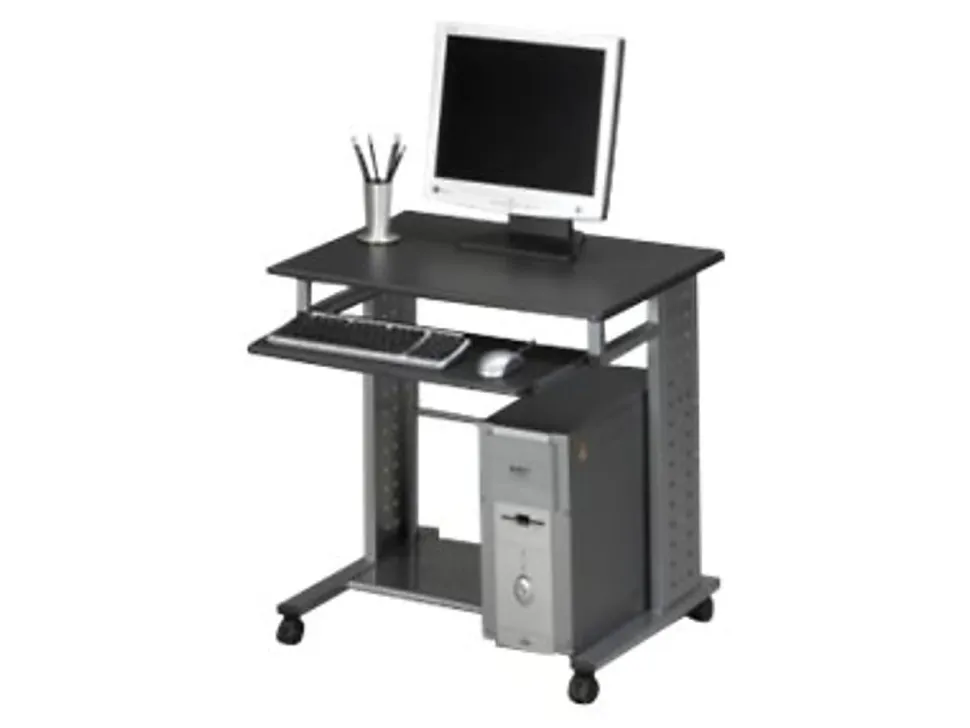 Mayline Eastwinds Empire Mobile PC Workstation, 29 3/4"H x 23 1/2"W x 29 3/4"D, Anthracite/Metallic Gray