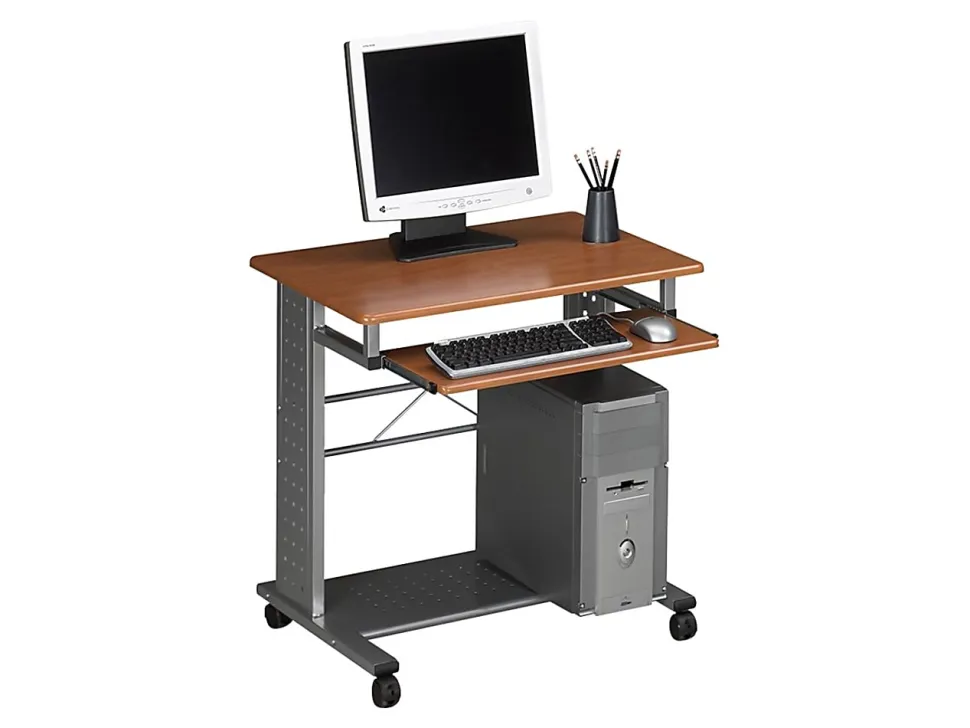 Mayline Eastwinds Empire Mobile PC Workstation, 29 3/4"H x 23 1/2"W x 29 3/4"D, Anthracite/Metallic Gray