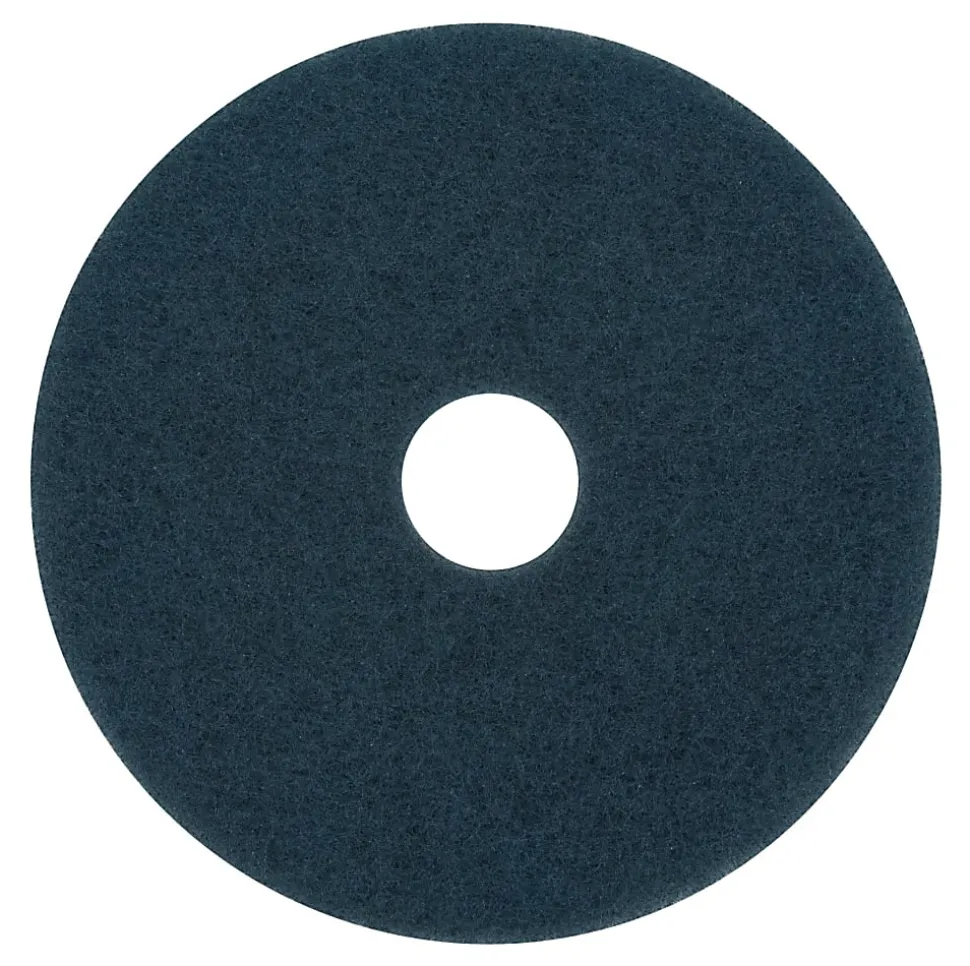 3M™ 5300 Blue Cleaner Floor Pads, 13" Diameter, Blue, Case Of 5