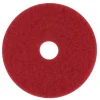 3M™ 5100 Buffer Floor Pads, 17" Diameter, Red, Box Of 5