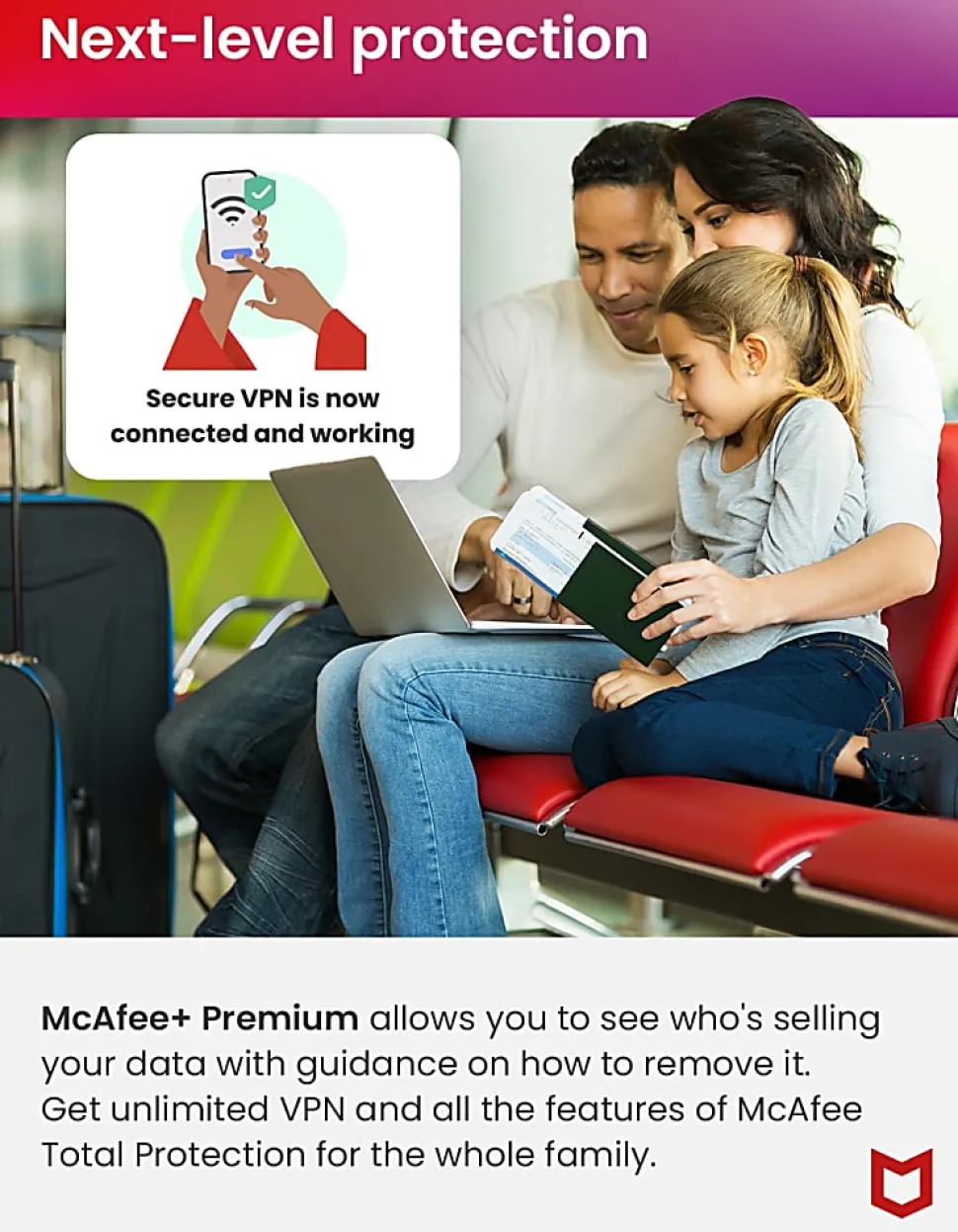 McAfee®+ Premium Antivirus & Internet Security Software, Family, - MPP21EODURFLM
