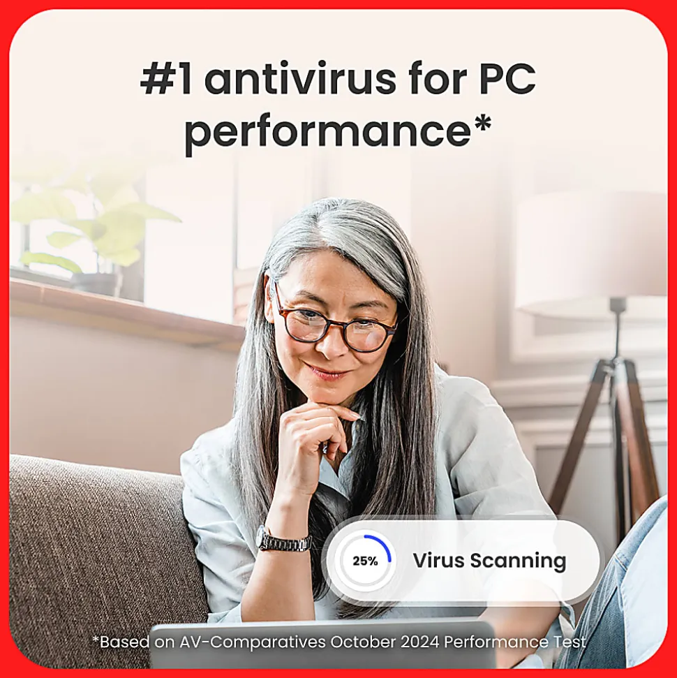 McAfee® Total Protection Antivirus & Internet Security Software, 5 Devices, 1-Year Subscription, Product Key, MTP41EOD5RAAM