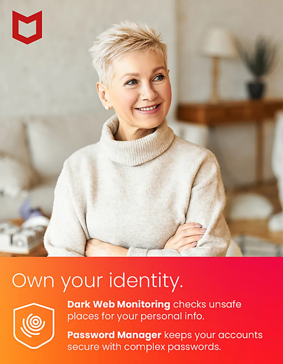 McAfee® Total Protection, For 10 Devices, Antivirus Security Software, 1-Year Subscription, Product Key