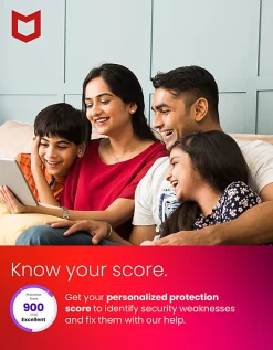 McAfee® Total Protection, For 5 Devices, Antivirus Security Software, 1-Year Subscription, Product Key