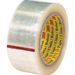 3M™ 371 Carton Sealing Tape, 2" x 110 Yd., Clear, Case Of 36