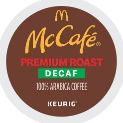 McCafe K-Cup, Pod Coffee - Medium - K-Cup, Pod - Premium Roast Decaf - Kosher - Decaffeinated - 48 / Pack