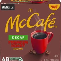 McCafe K-Cup, Pod Coffee - Medium - K-Cup, Pod - Premium Roast Decaf - Kosher - Decaffeinated - 48 / Pack