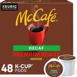 McCafe K-Cup, Pod Coffee - Medium - K-Cup, Pod - Premium Roast Decaf - Kosher - Decaffeinated - 48 / Pack