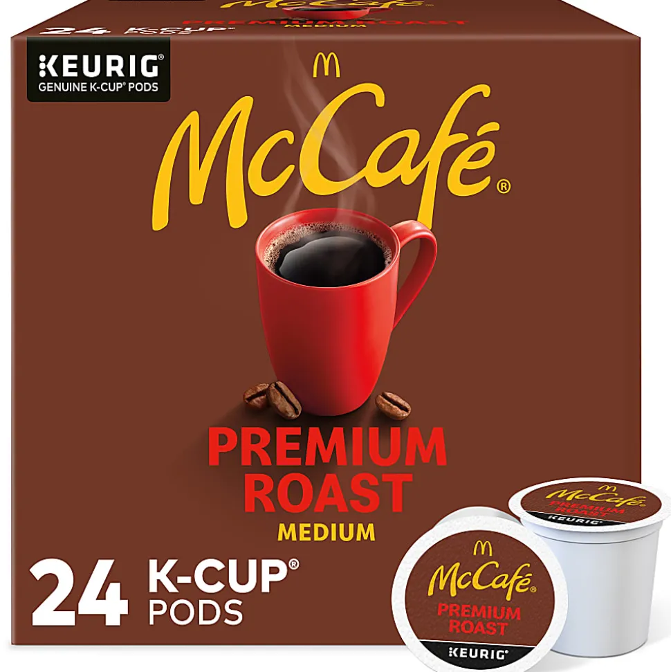 McCafe® Single-Serve Coffee K-Cup® Pods, Premium Roast, Carton Of 24