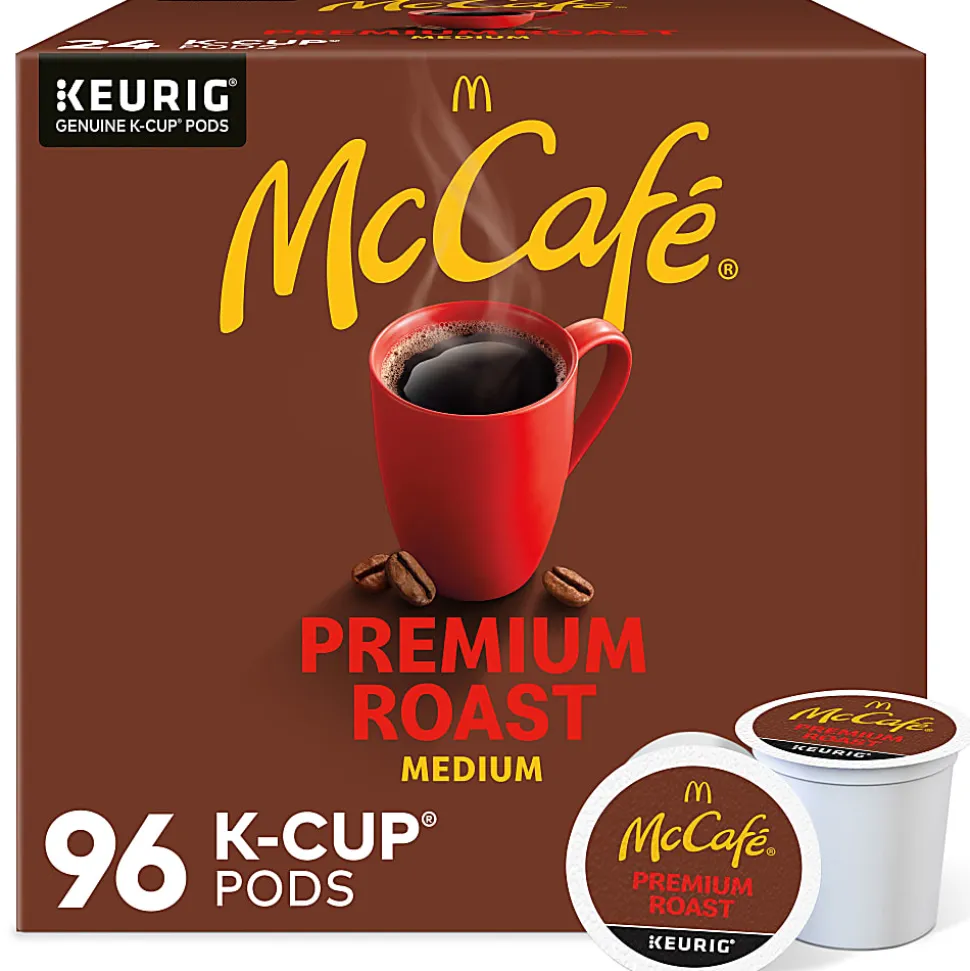 McCafe Single-Serve Pods, Premium Roast, Classic, Box Of 24 Pods, Case Of 4 Boxes