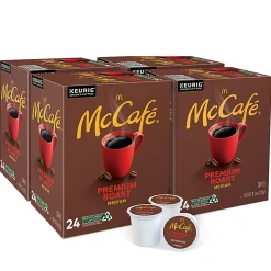 McCafe Single-Serve Pods, Premium Roast, Classic, Box Of 24 Pods, Case Of 4 Boxes