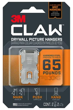 3M CLAW Drywall Picture Hanger, 3PH65M2ES