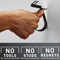 3M CLAW 15 lb. Drywall Hooks, Black, Great for Hanging Backpacks, Jackets, Bath Towels and Home Décor, 1 Hook