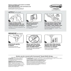 3M Command General Purpose Removable Plastic Hooks, Micro, 0.5 Lb Capacity, Pack Of 3