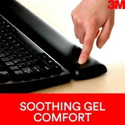 3M™ Compact Gel Keyboards Wrist Rest With Antimicrobial Protection, 18