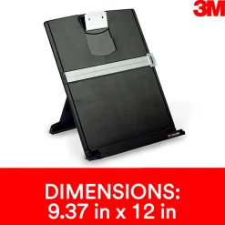 3M™ Desktop Document Holders, 18", Black/Silver