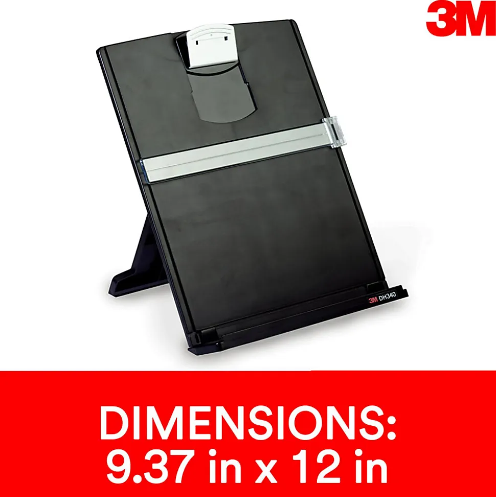 3M™ Desktop Document Holders, 18", Black/Silver