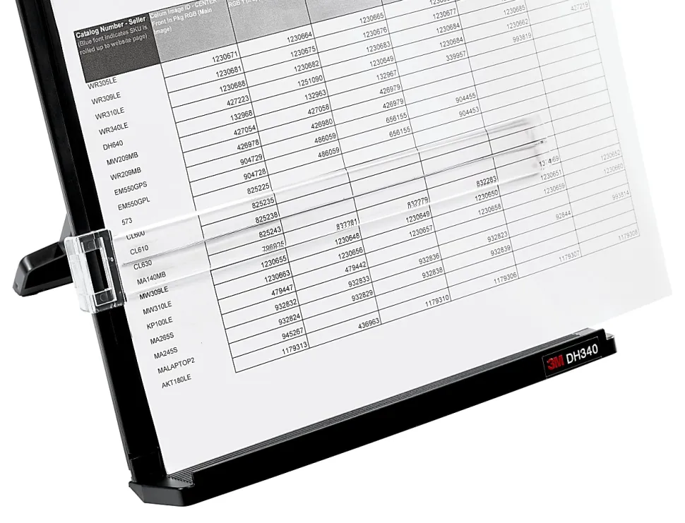 3M™ Desktop Document Holders, 18", Black/Silver