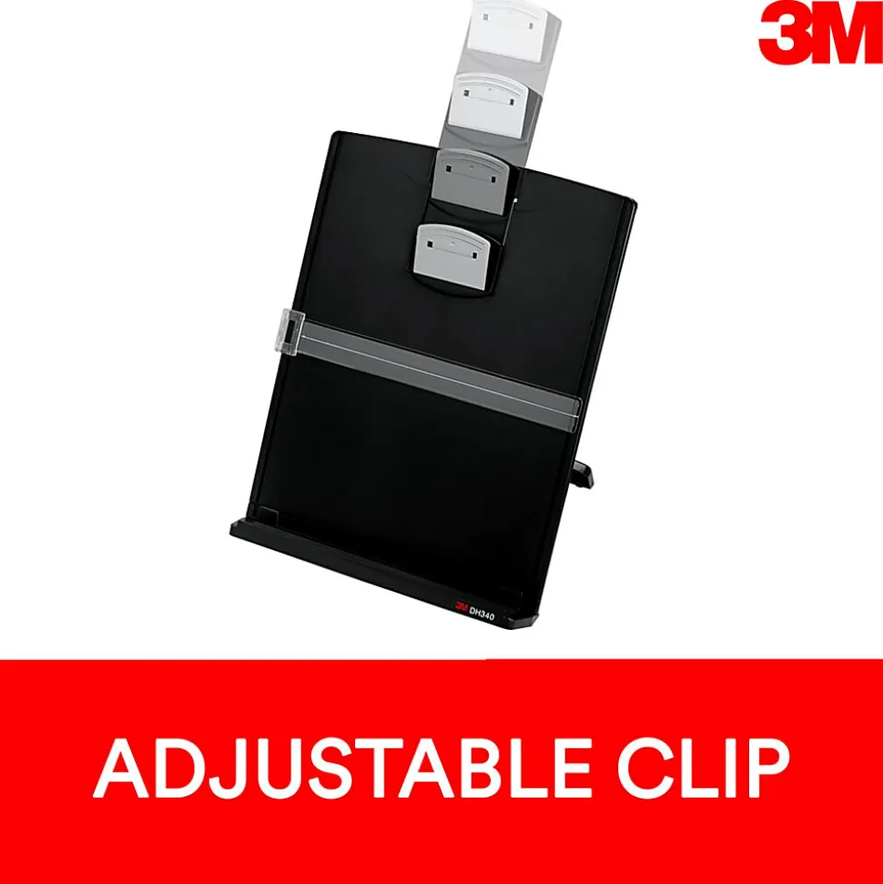 3M™ Desktop Document Holders, 18", Black/Silver