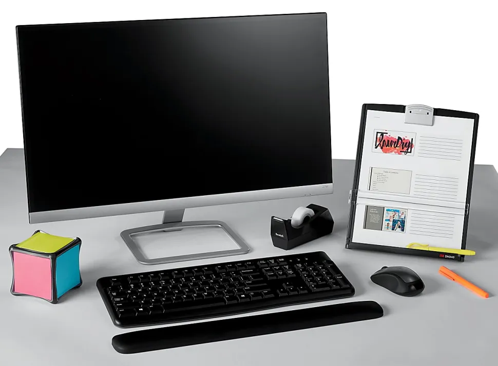 3M™ Desktop Document Holders, 18", Black/Silver
