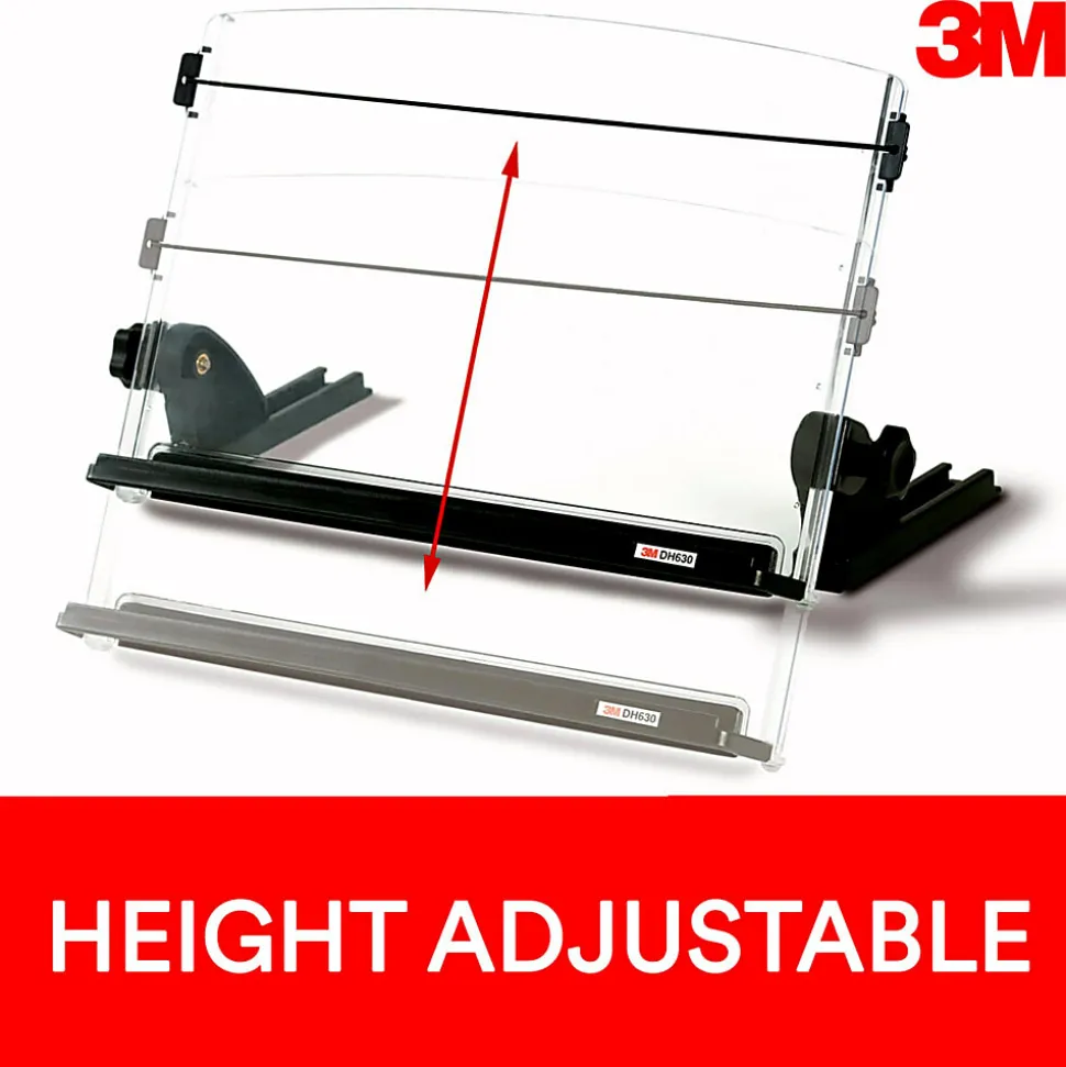 3M™ Desktop Document Holders, 14", Black/Clear