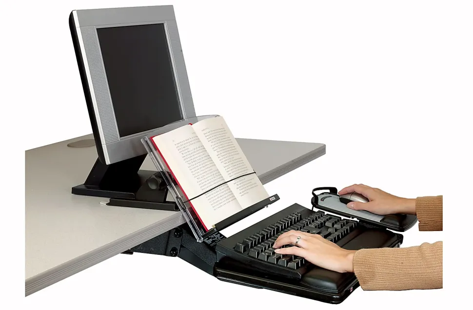 3M™ Desktop Document Holders, 14", Black/Clear
