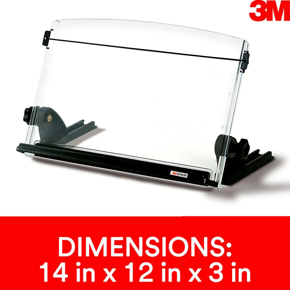 3M™ Desktop Document Holders, 14", Black/Clear