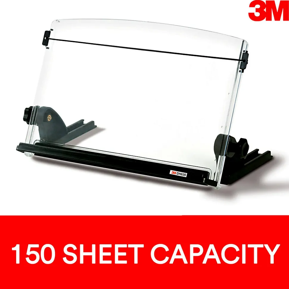 3M™ Desktop Document Holders, 14", Black/Clear