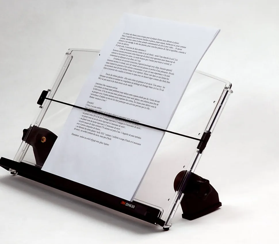3M™ Desktop Document Holders, 14", Black/Clear