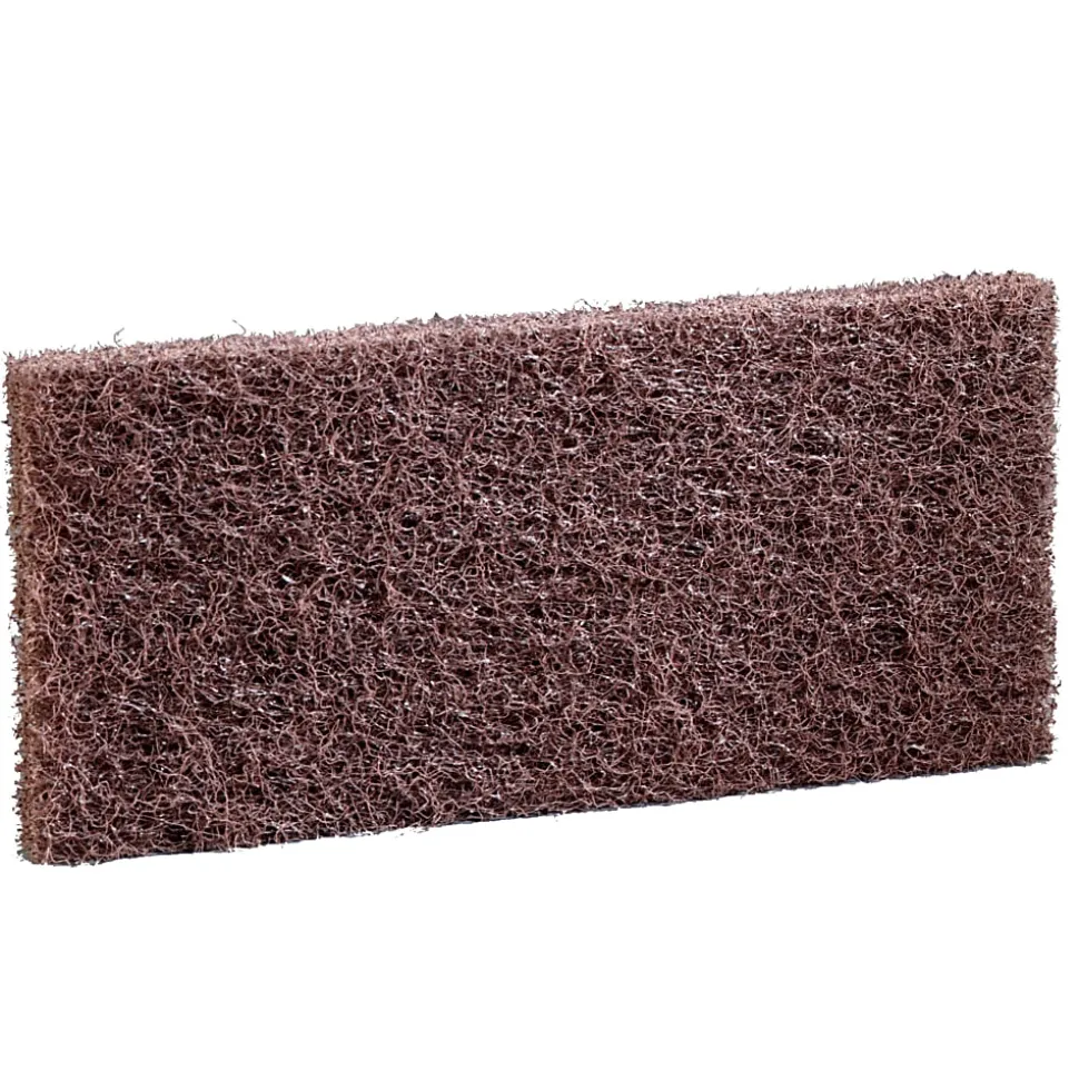 3M™ Doodlebug™ Pads, Scrub 'n Strip, 4 5/8" x 10", Brown, 10 Pads Per Box, 1 Box Per Case